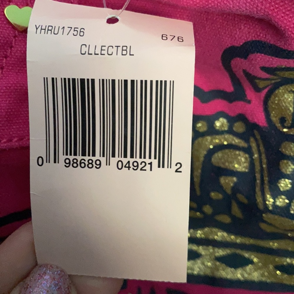 New Juicy Couture Vintage glitter tote bag large Pink gold - Picture 4 of 5